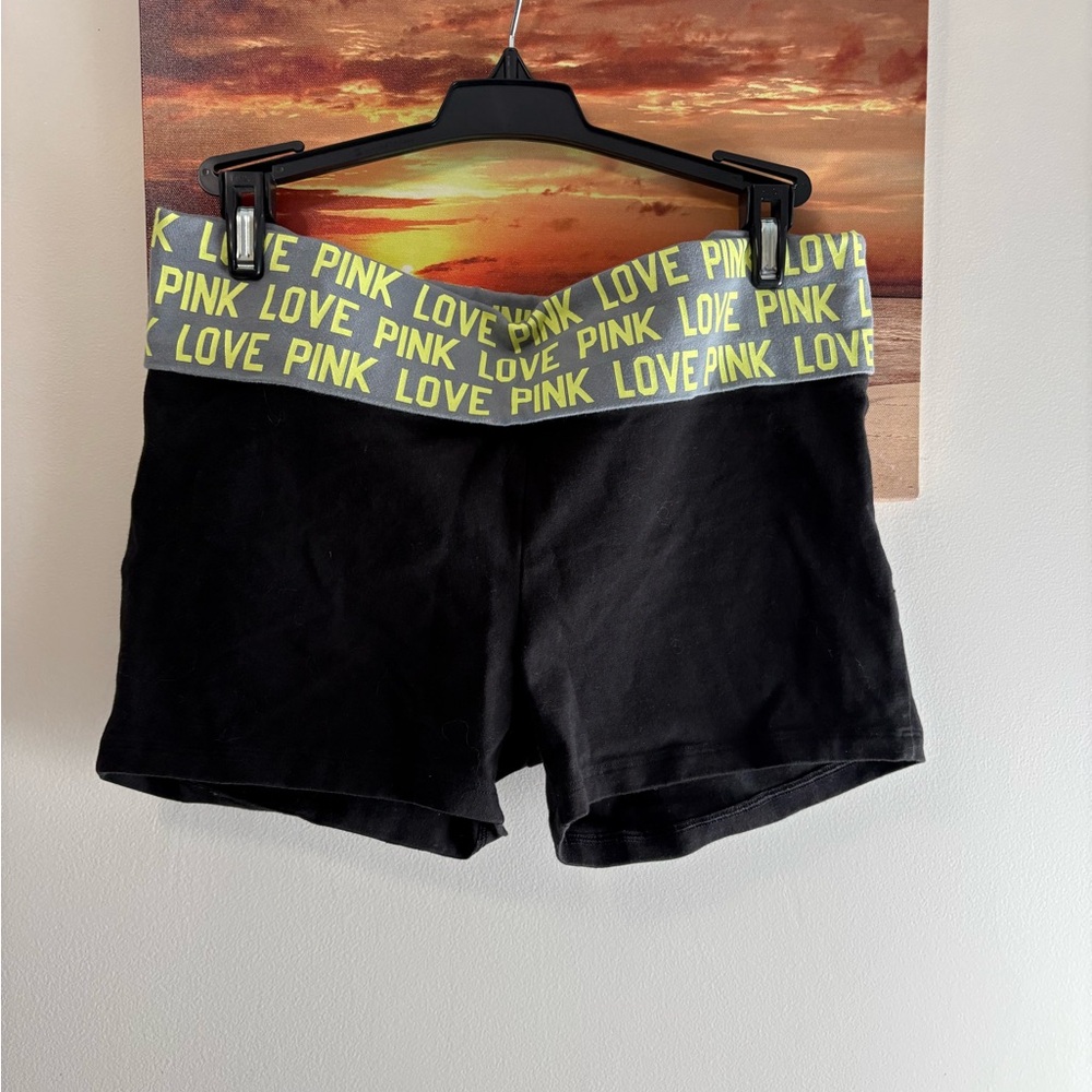 VS love pink fold over waist low rise Y2K shorts M firm HTF